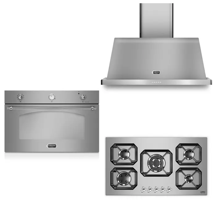 ZESTAW Built-in LOFRA | DOLCEVITA 90 | ACCIAIO SATINATO | HRS9A0 | FRS99EE | HOOD 900 | Chrome