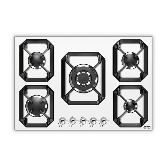 LOFRA | Gas hob | Dolcevita 75 | BIANCO PERLA | HRBP7A0/Chrome | LIMITED EDITION