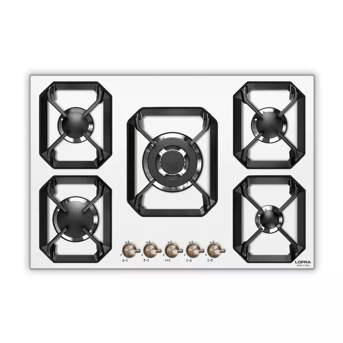 LOFRA | Gas hob | Dolcevita 75 | BIANCO PERLA | HRBP7A0/Bronze | LIMITED EDITION