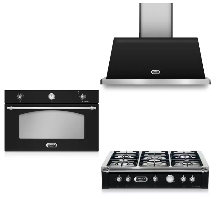ZESTAW Built-in LOFRA | DOLCEVITA 90 | NERO MATT | TRNM96/5 | FRNM99EE | HOOD 900 | Chrome