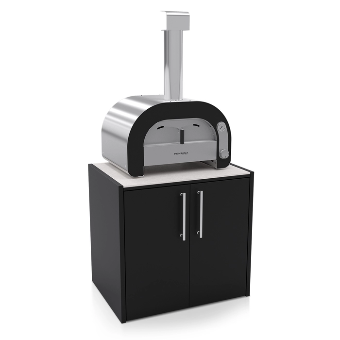 FONTANA | Outdoor kitchen | Module 90 | Neolit Pietra di Luna | Inox | ELYSIA