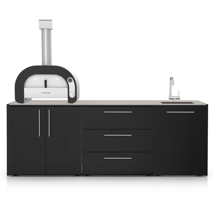 FONTANA SET | Outdoor kitchen | Lineare | Neolit Pietra di Luna | Inox | ELYSIA