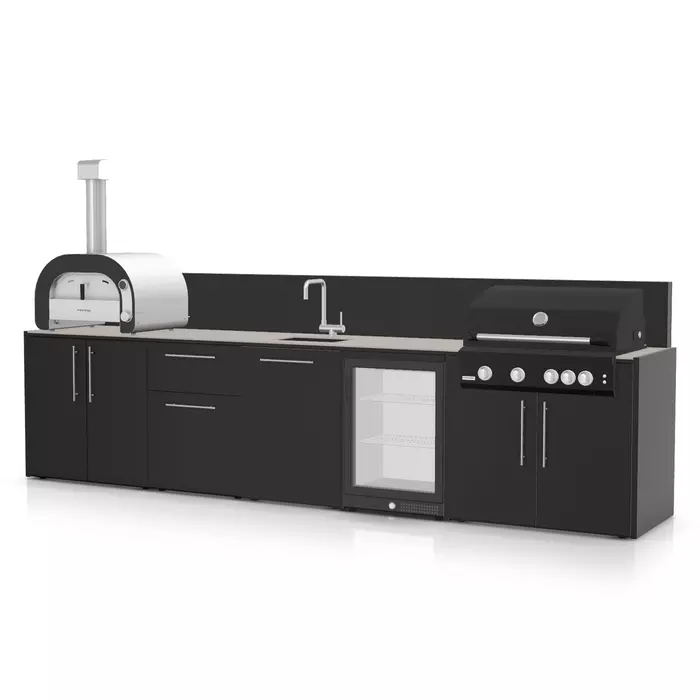 ZESTAW FONTANA | Kuchnia ogrodowa | Optima | Neolit Pietra di Luna | Inox | ELYSIA