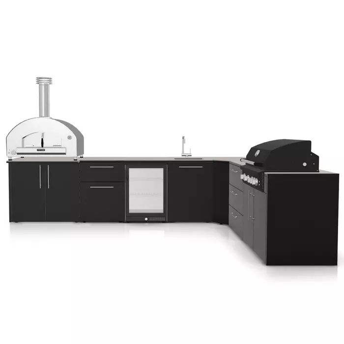 ZESTAW FONTANA | Kuchnia ogrodowa | Angolare | Neolit Pietra di Luna | Inox | ELYSIA
