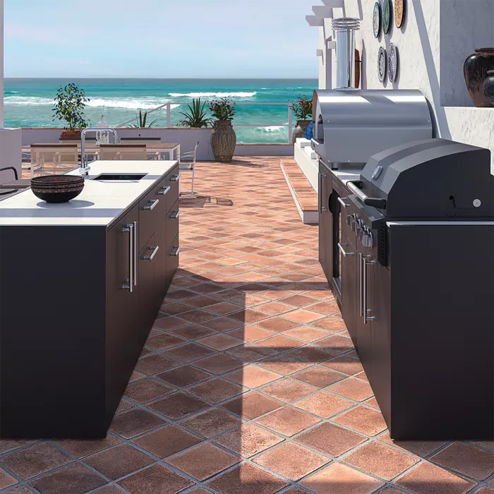 FONTANA SET | Outdoor kitchen | Spechio | Neolit Pietra di Luna | Inox | ELYSIA