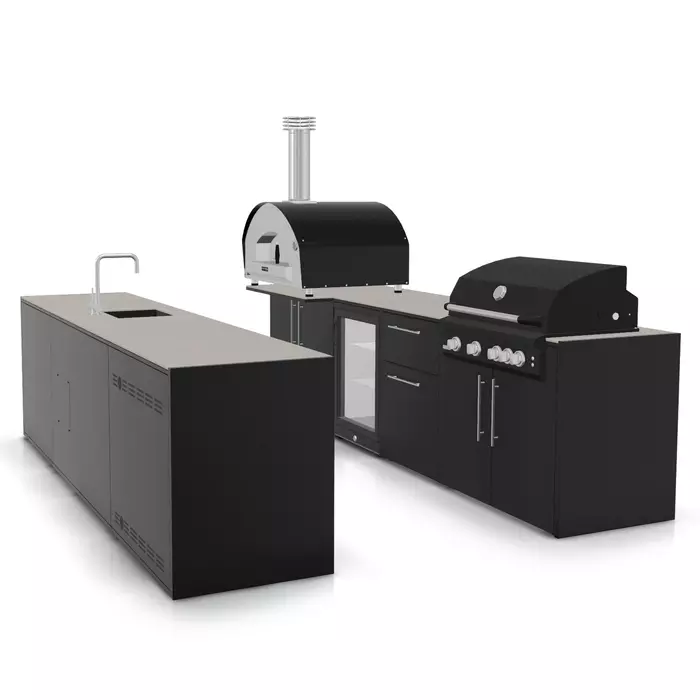 FONTANA SET | Outdoor kitchen | Spechio | Neolit Pietra di Luna | Inox | ELYSIA