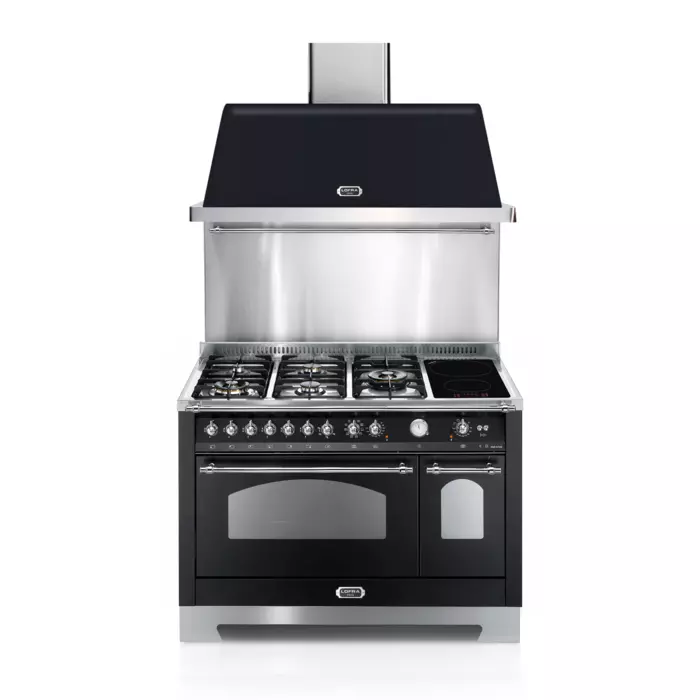 LOFRA SET | Gas Kitchen with Induction | DOLCEVITA 120 | NERO MATT | RNMD126MFT+E/2Ci2l/Chrome/Z