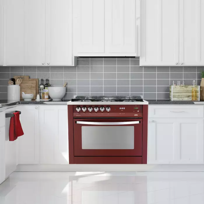 Kuchnia Gazowa | RAINBOW 90 | ROSSO BURGUNDY | PRG96MFT/C | LOFRA