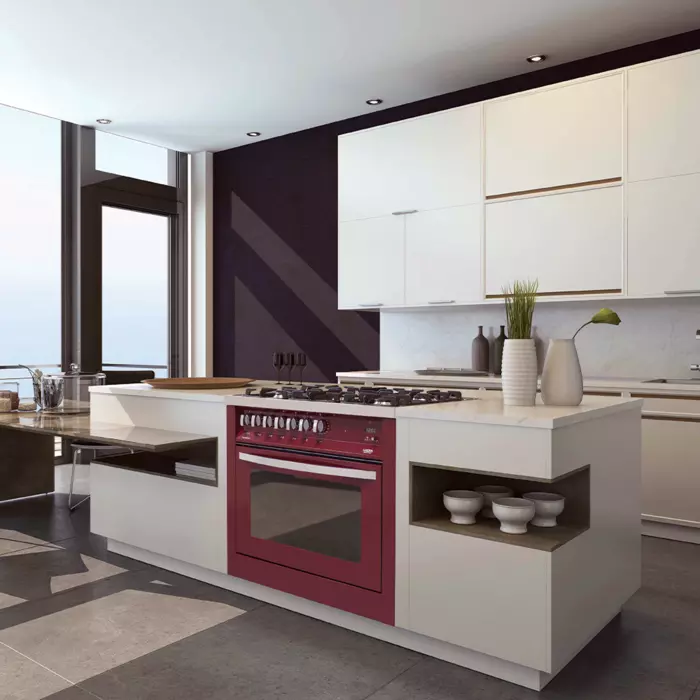 Kuchnia Gazowa | RAINBOW 90 | ROSSO BURGUNDY | PRG96MFT/C | LOFRA